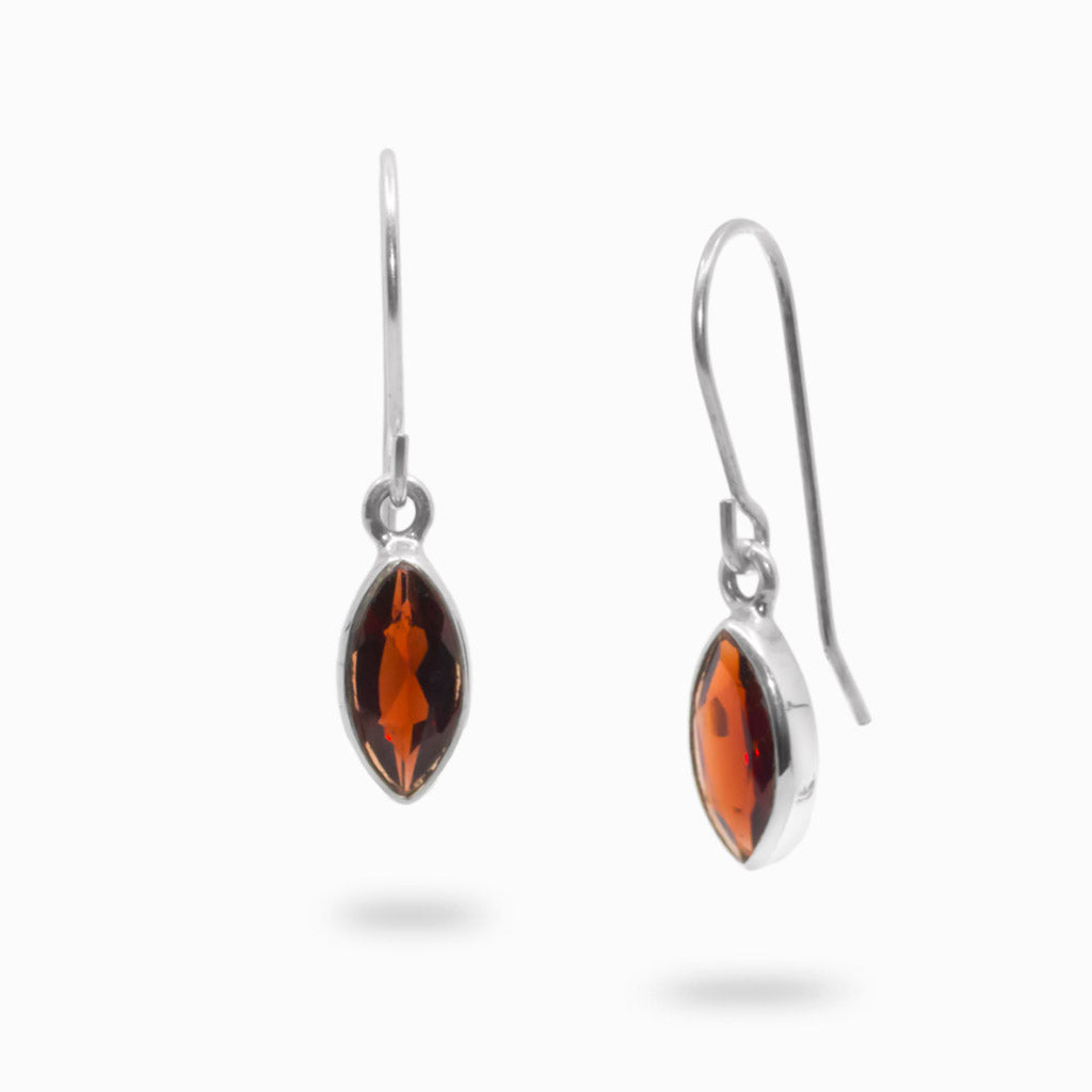 Garnet Drop Earrings