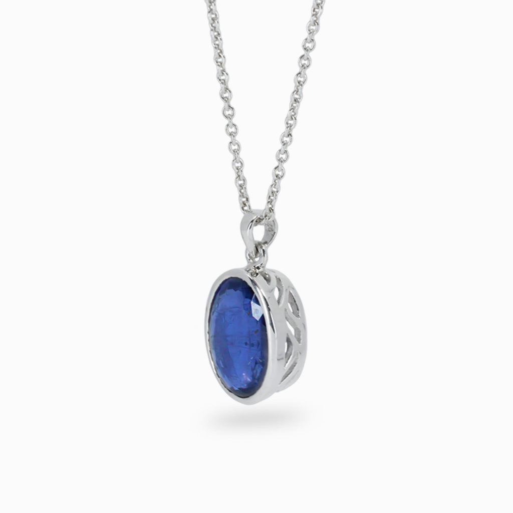 Iolite Pendant with filigree on sides