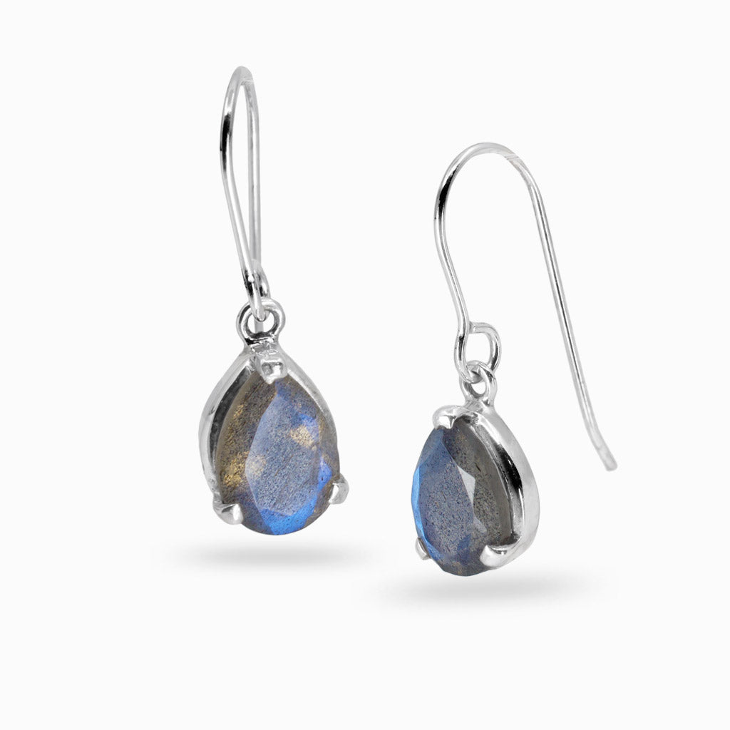 Labradorite Drop Earrings Made In Earth