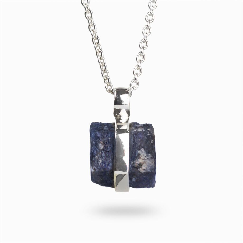 Blue Raw Sapphire Necklace