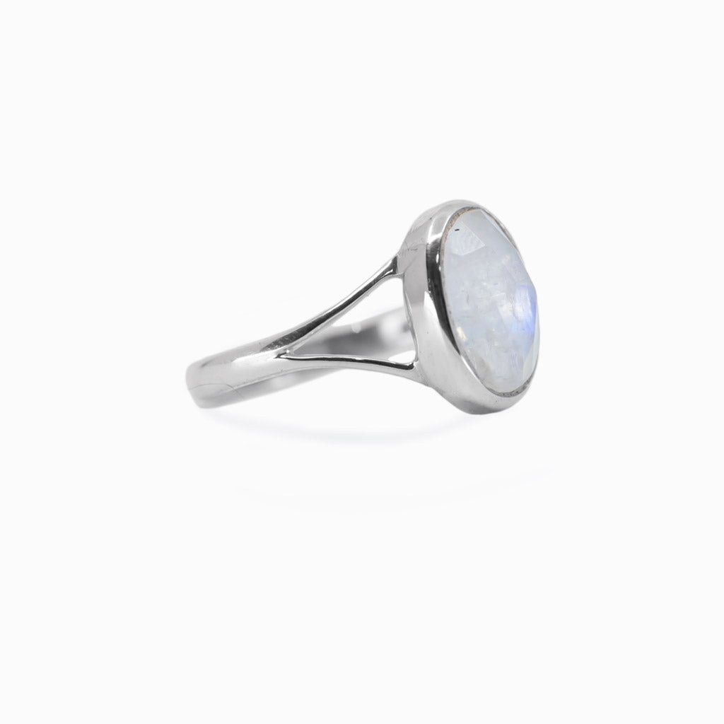 Rainbow Moonstone ring