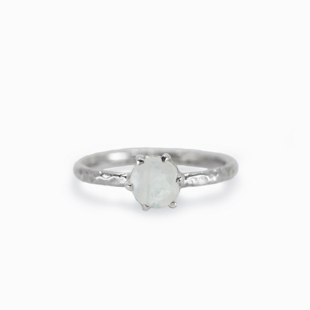 Rainbow Moonstone ring