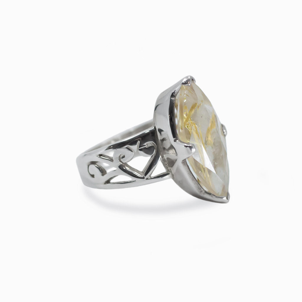 Rutilated Quartz ring