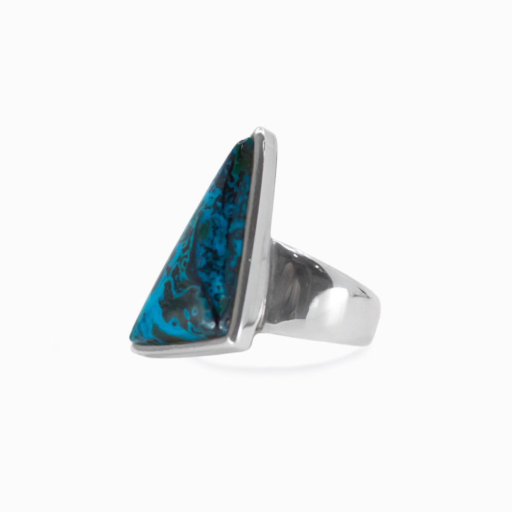 SHATTUCKITE CAB TRIANGLE BEZEL LEFT RING