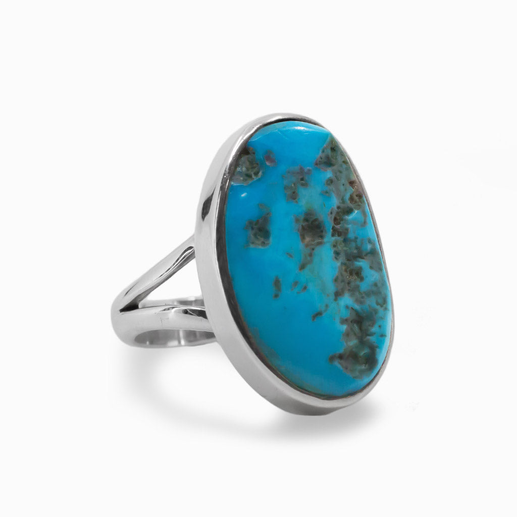 Raw Organic Sleeping Beauty Turquoise Ring Made In Earth