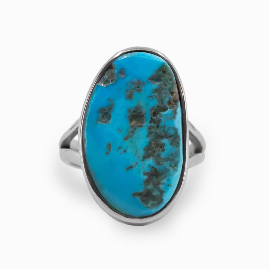 Raw Organic Sleeping Beauty Turquoise Ring Made In Earth