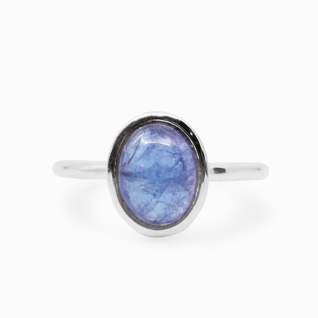 Blue Purple Tanzanite Ring Made in Earth