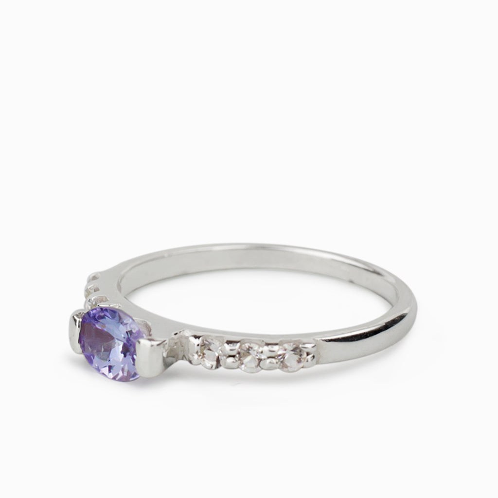 Tanzanite & White Topaz Ring