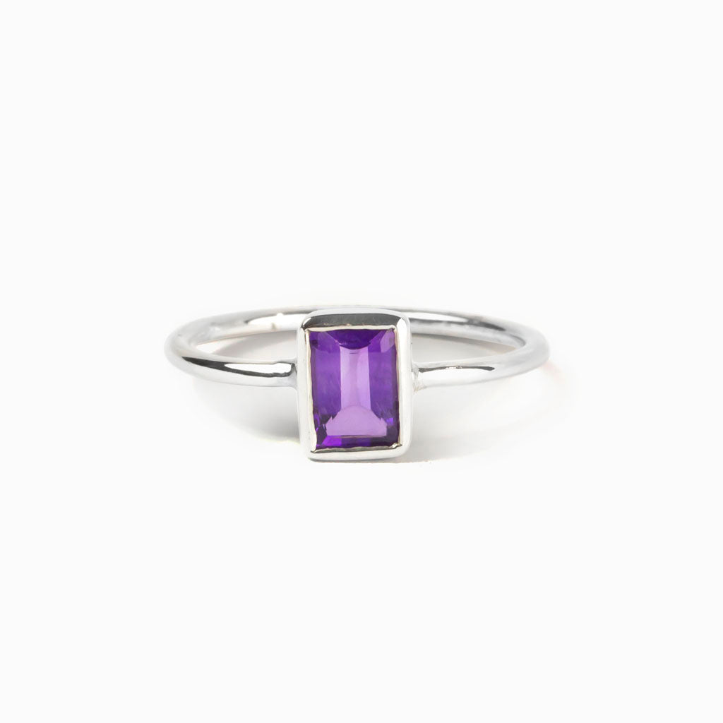 Purple Amethyst Ring Made in Earth