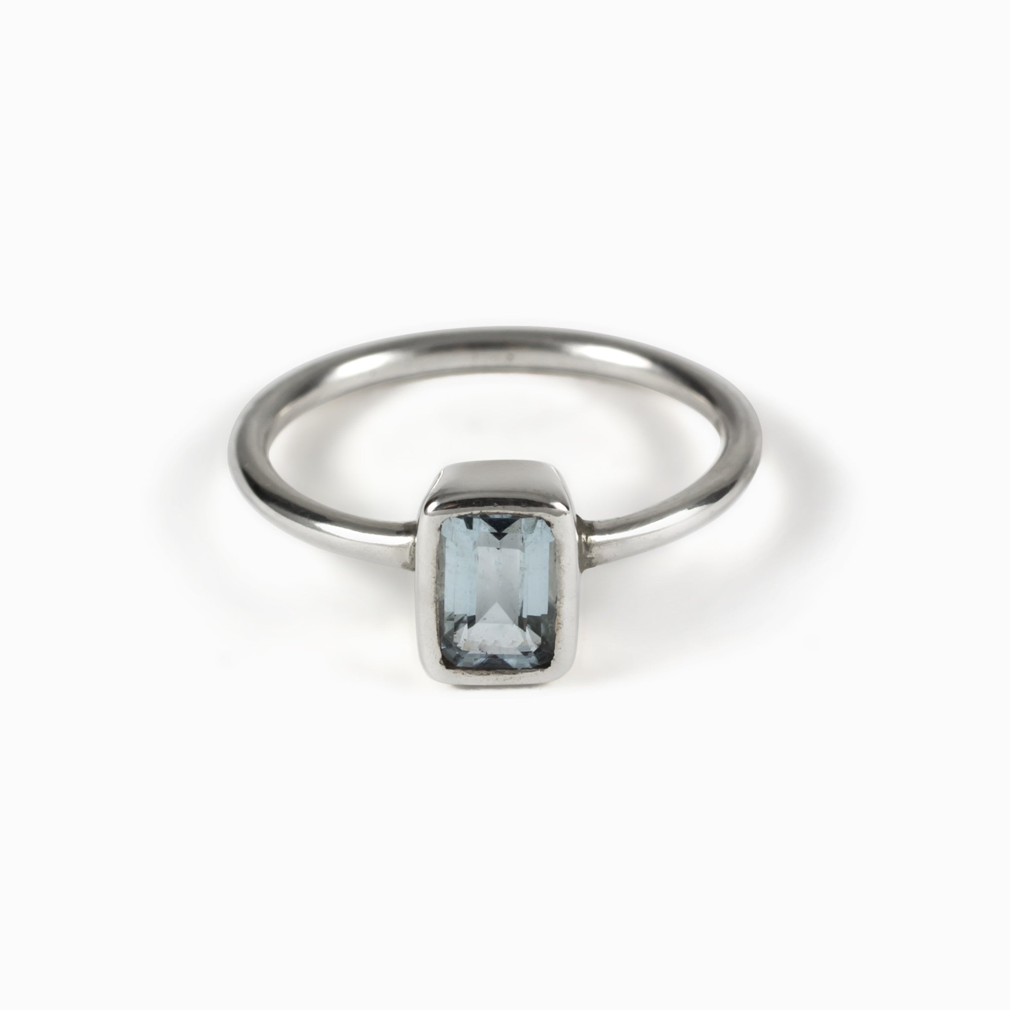 Blue Aquamarine Ring Made in Earth