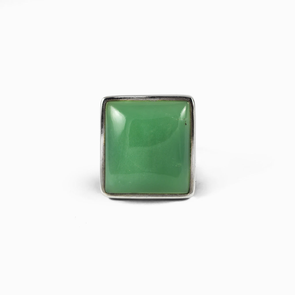 Green Chrysoprase Ring Made in Earth