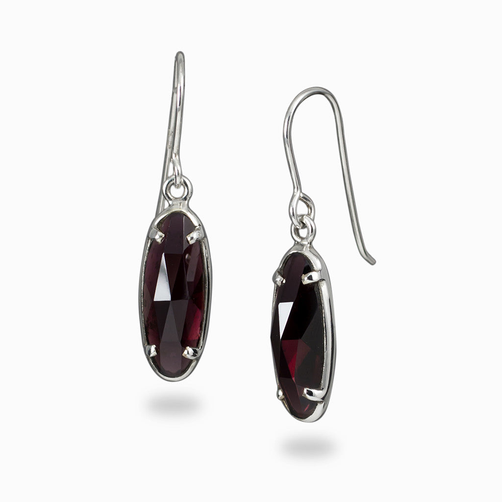 Garnet Drop Earrings