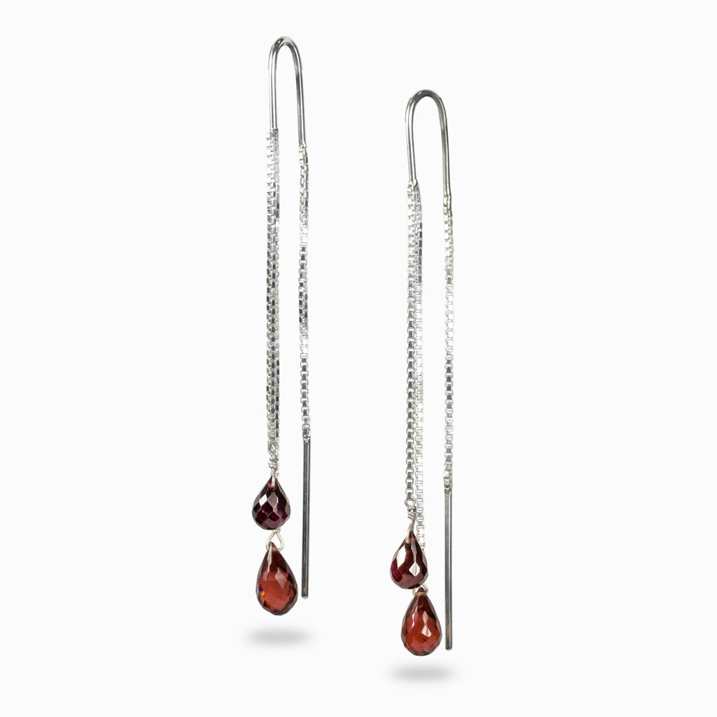 Garnet Drop Earrings