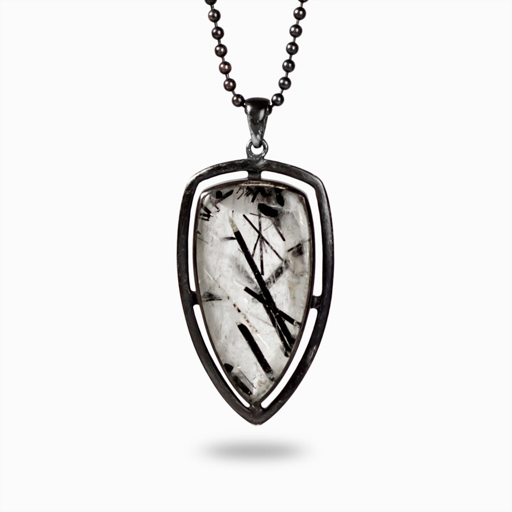 Halo Collection: Tourmalinated Quartz Necklace
