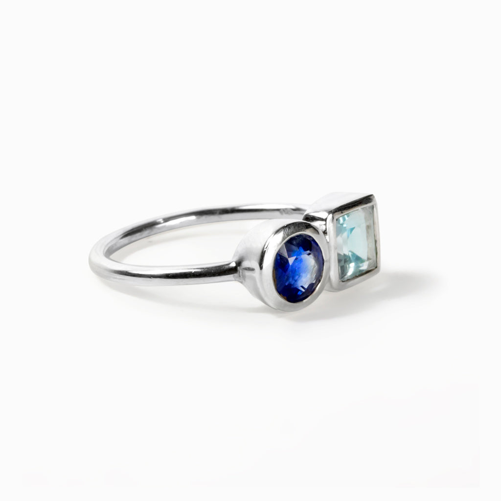 Kyanite & Blue Topaz ring