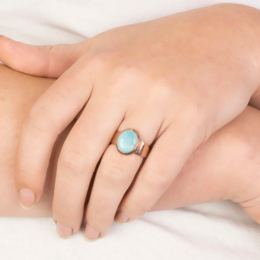 Larimar Ring on Model