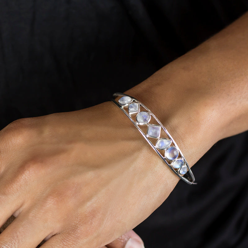 Rainbow Moonstone Bracelet on Model