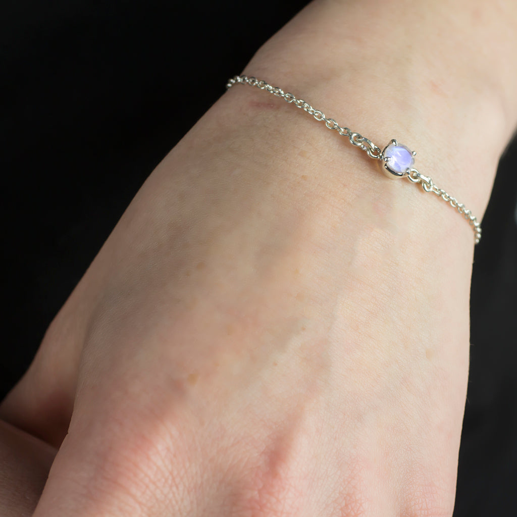 Rainbow Moonstone Bracelet on model