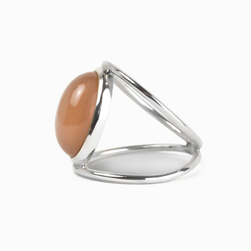 Peach Moonstone Ring