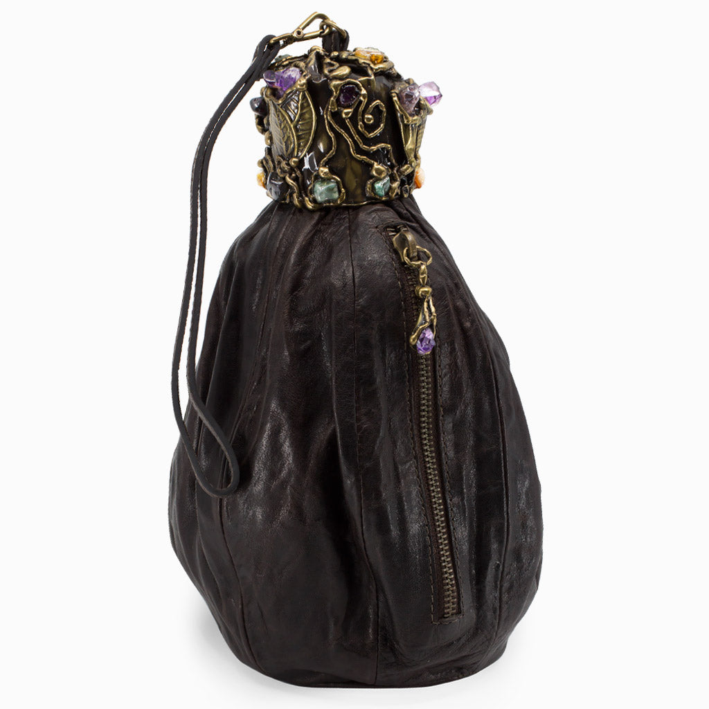 Leather Gemstone Bag