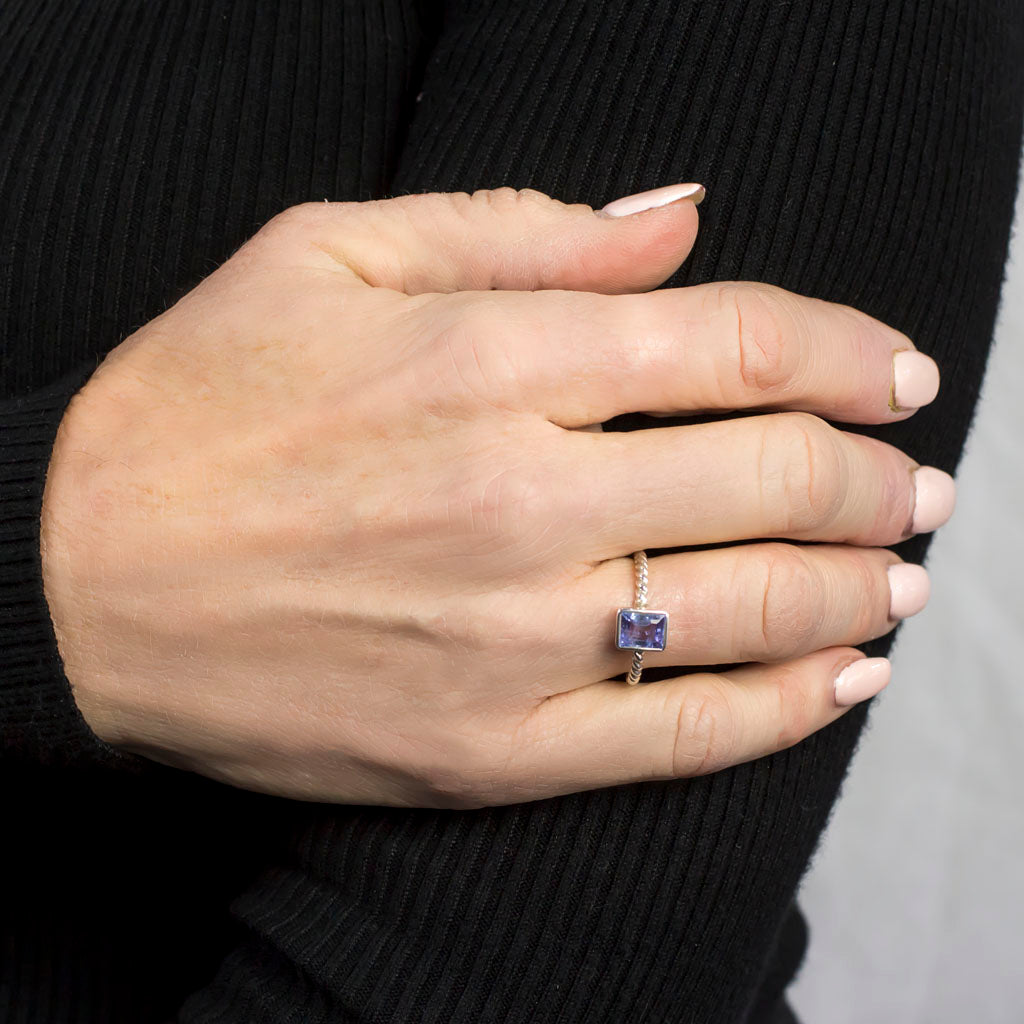 Tanzanite Ring on Model