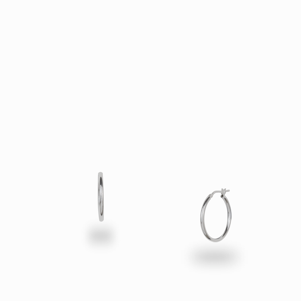 10mm STERLING SILVER HOOPS