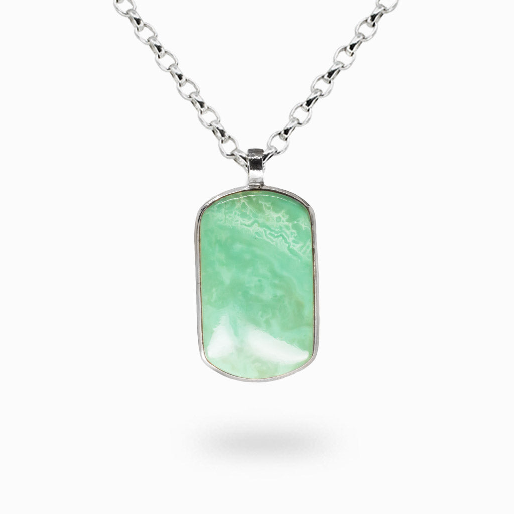 campo frio turquoise necklace green cabochon sterling silver pendant
