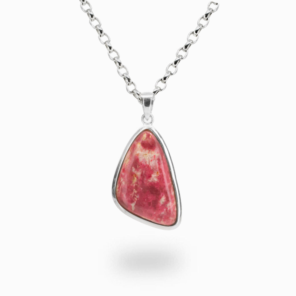 THULITE ORGANIC SHAPED NECKLACE