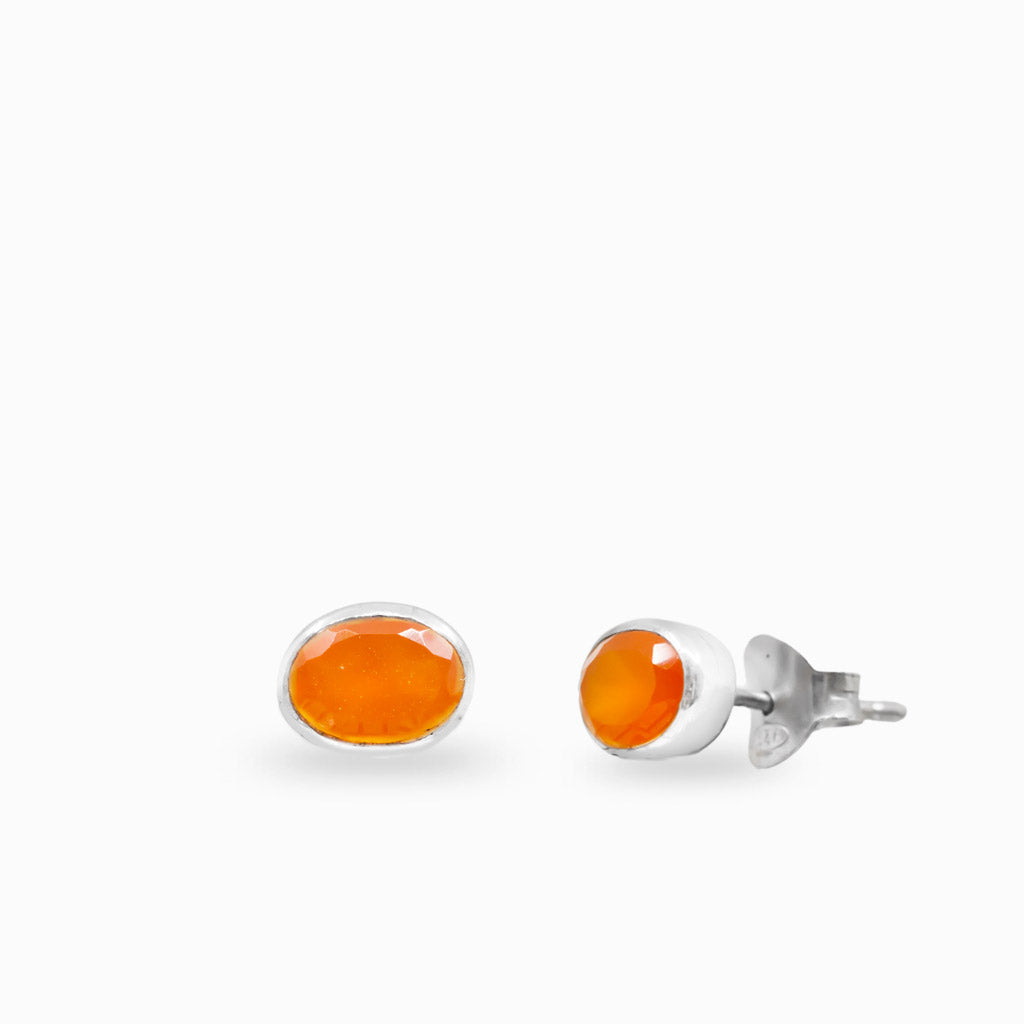 Carnelian Stud Earrings