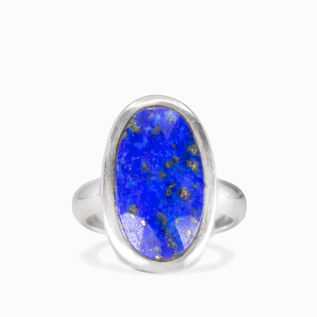 FACETED LAPIS LAZULI OVAL RING