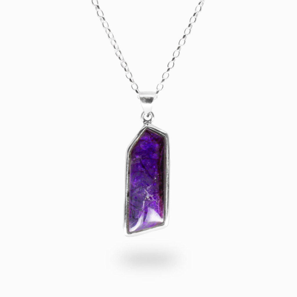 CABOCHON SUGILITE NECKLACE STERLING SILVER | MADE IN EARTH