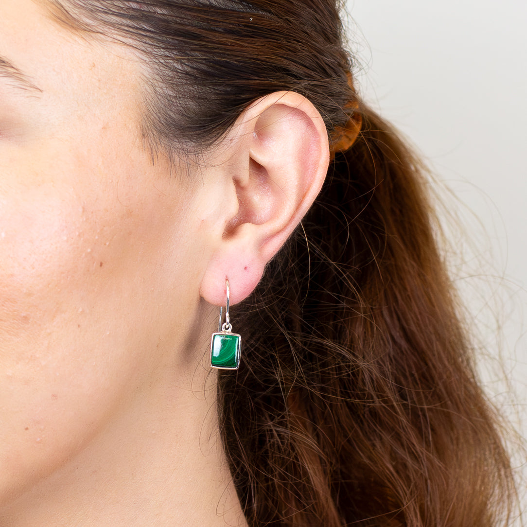 Malachite Drop Earrings