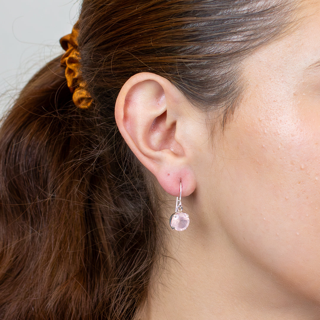 Rose Quartz Drop Earrings