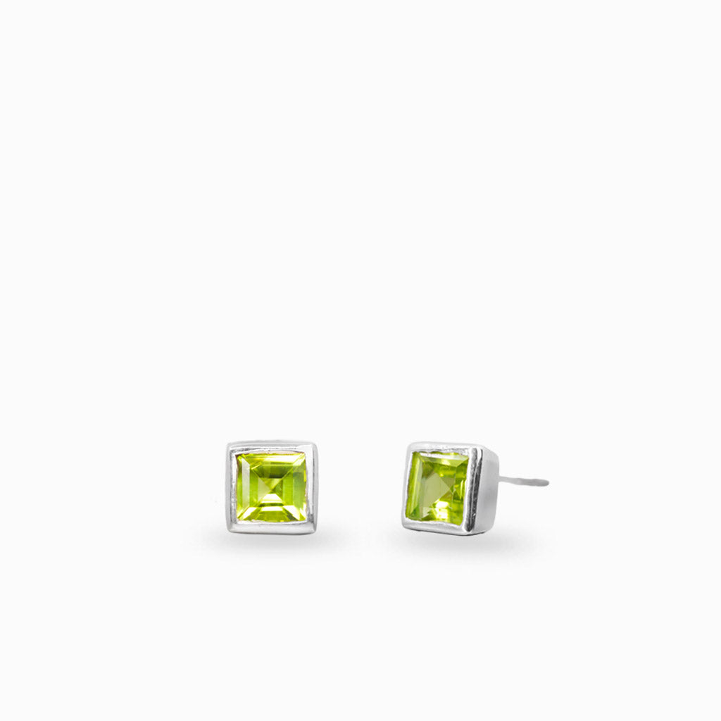 Peridot Stud Earrings