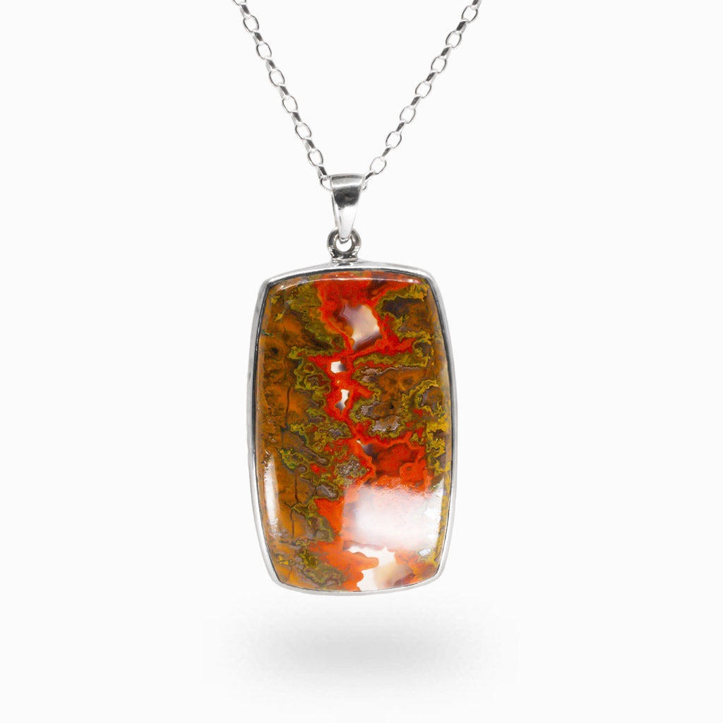 CABOCHON SEAM AGATE NECKLACE MADE IN EARTH 