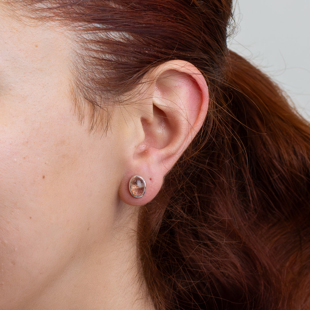 Sunstone Stud Earrings