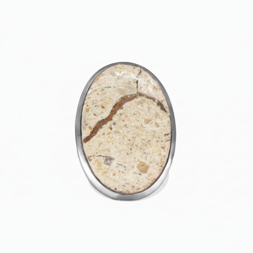 CABOCHON OVAL NATIVE COPPER BEZEL RING STERLING SILVER |MADE IN EARTH