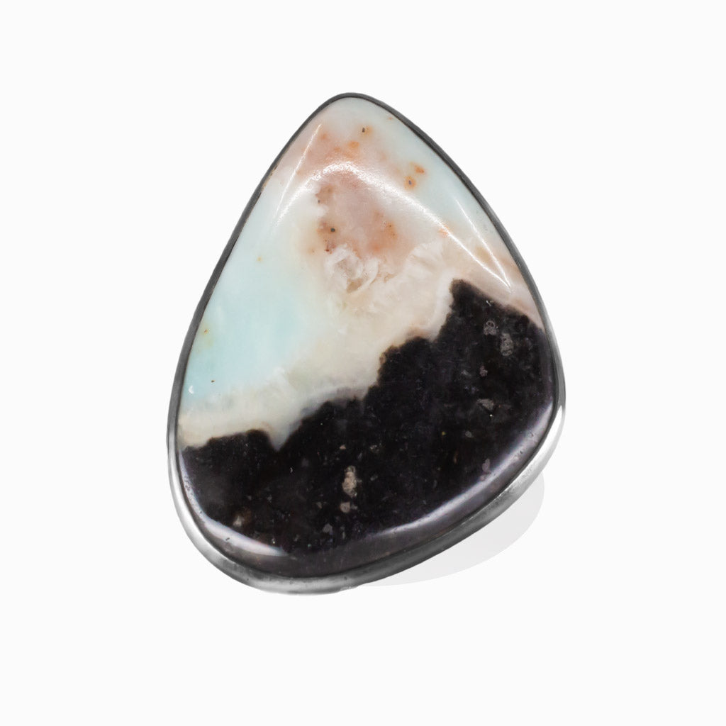 CABOCHON QUARTZITE RING ORGANIC BEZEL STERLING SILVER | MADE IN EARTH
