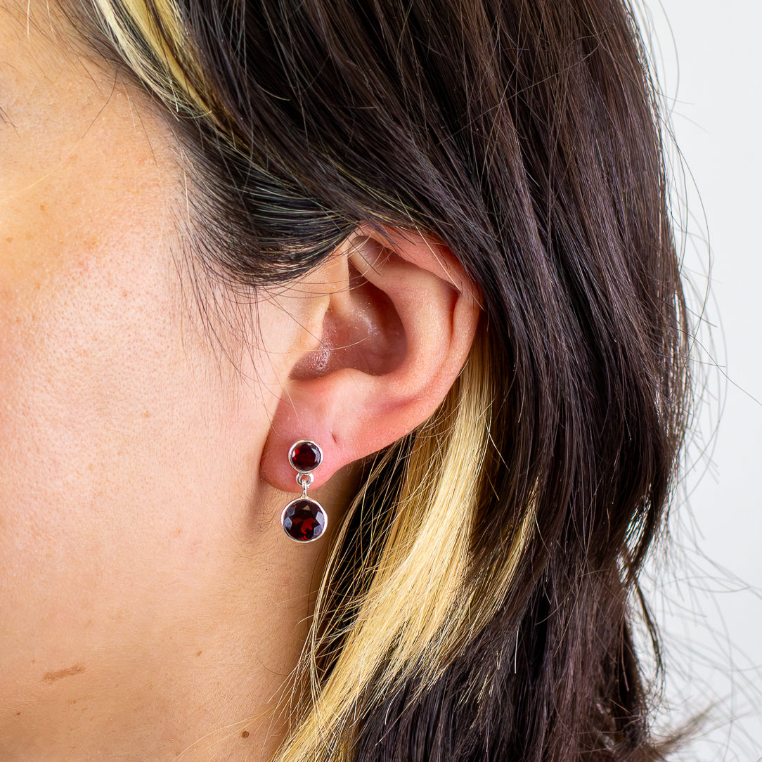 Garnet Stud Earrings