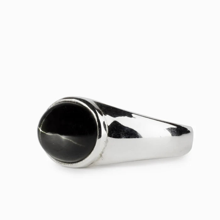 black star diopside cabochon ring sterling silver star diopside gemstone statement ring