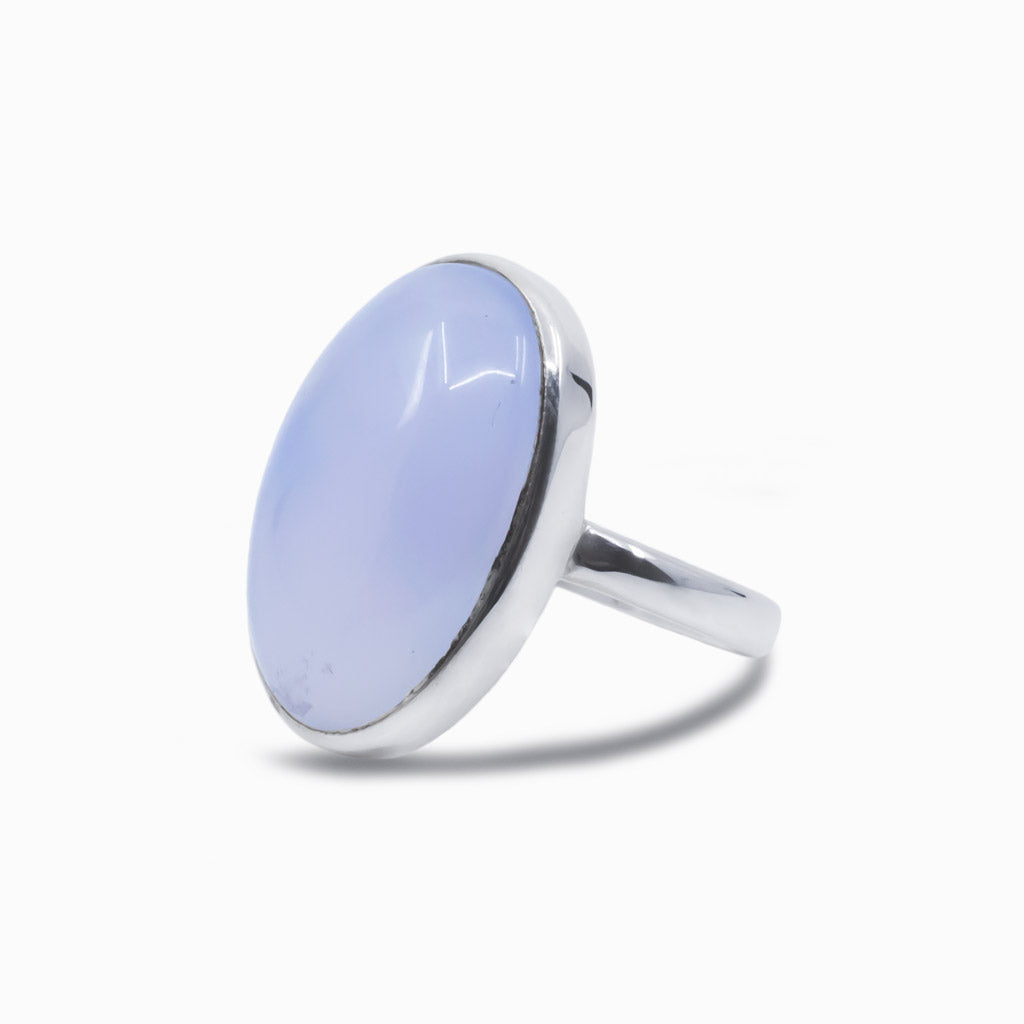 blue   chalcedony ring