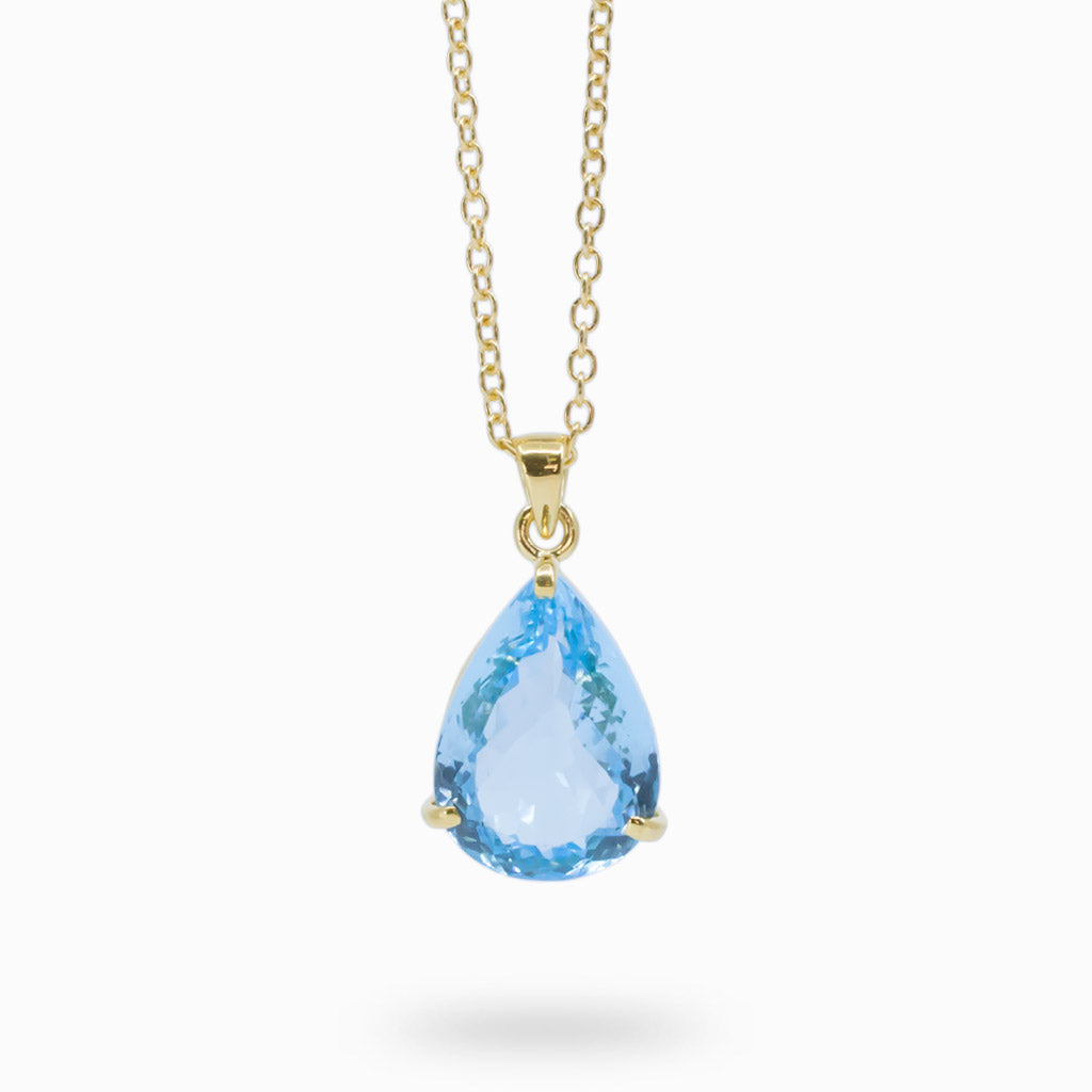 Blue topaz Gold Vermeil Necklace