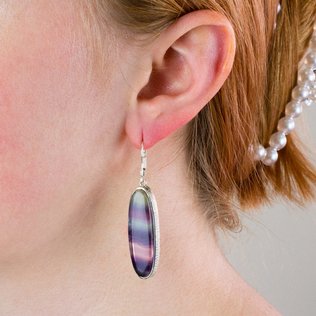 Fluorite Drop Earrings