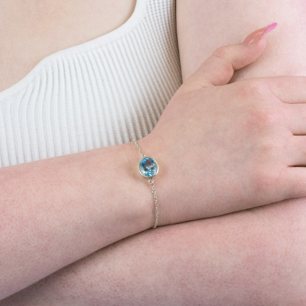 Blue topaz bracelet  on Model