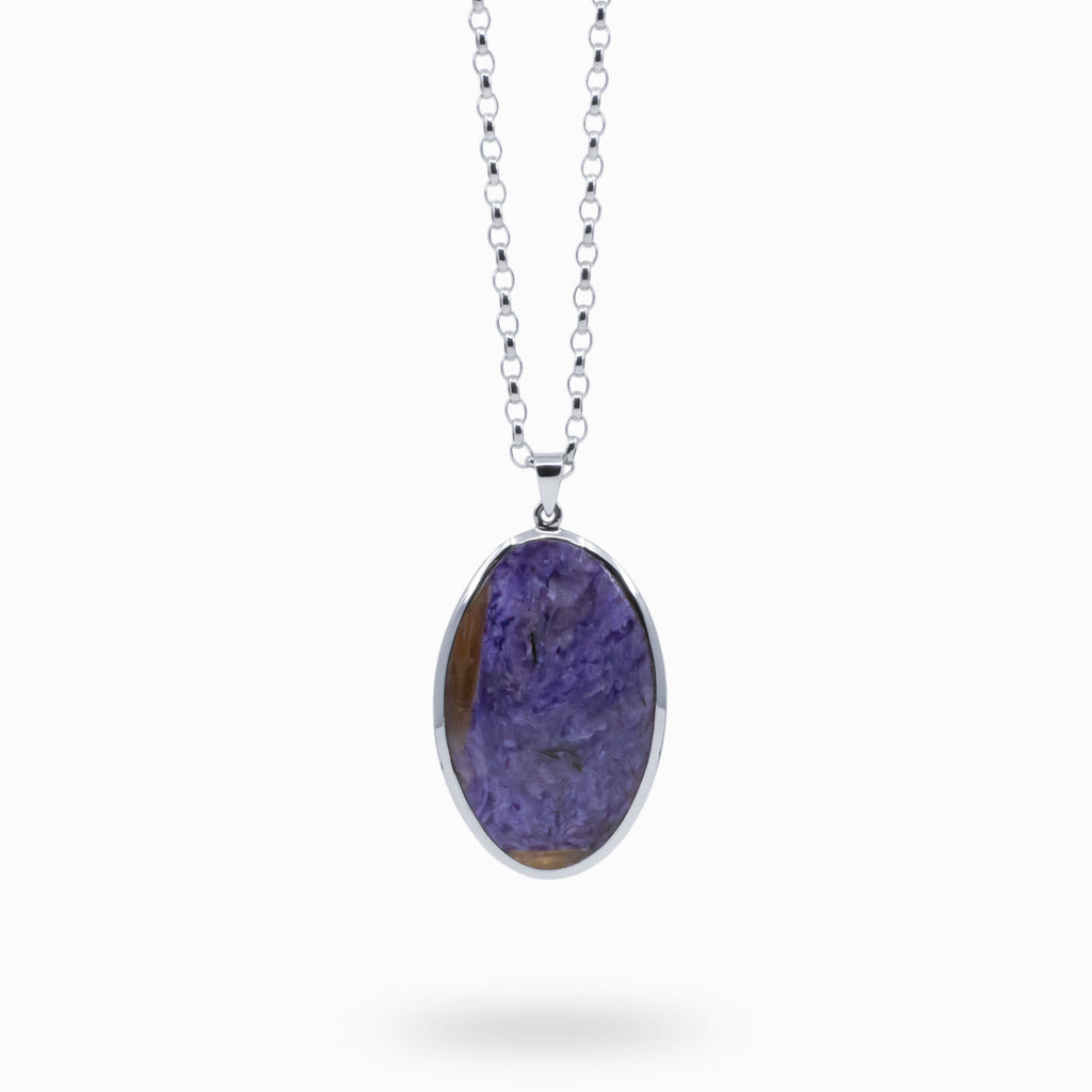 Oval Charoite Necklace