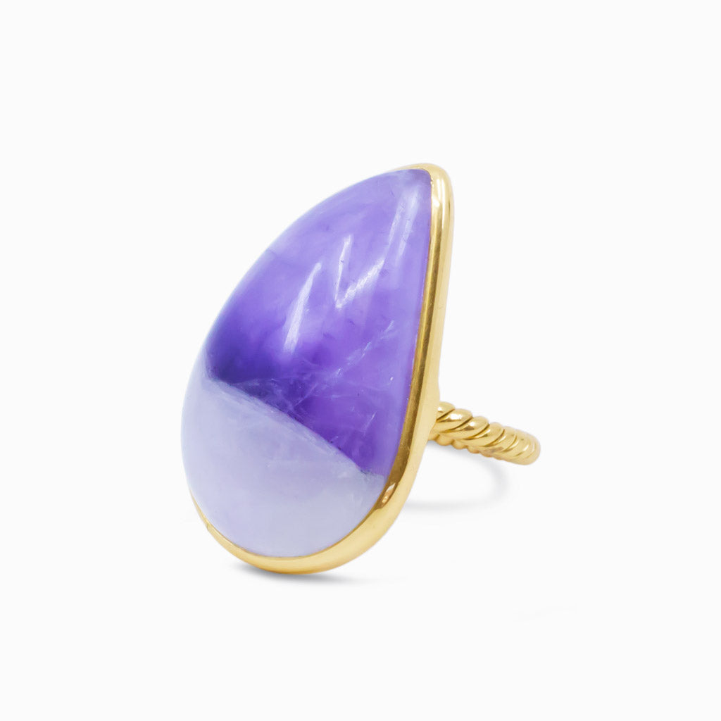 Chevron Amethyst Ring