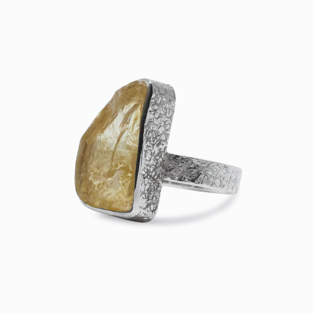 Raw Citrine ring