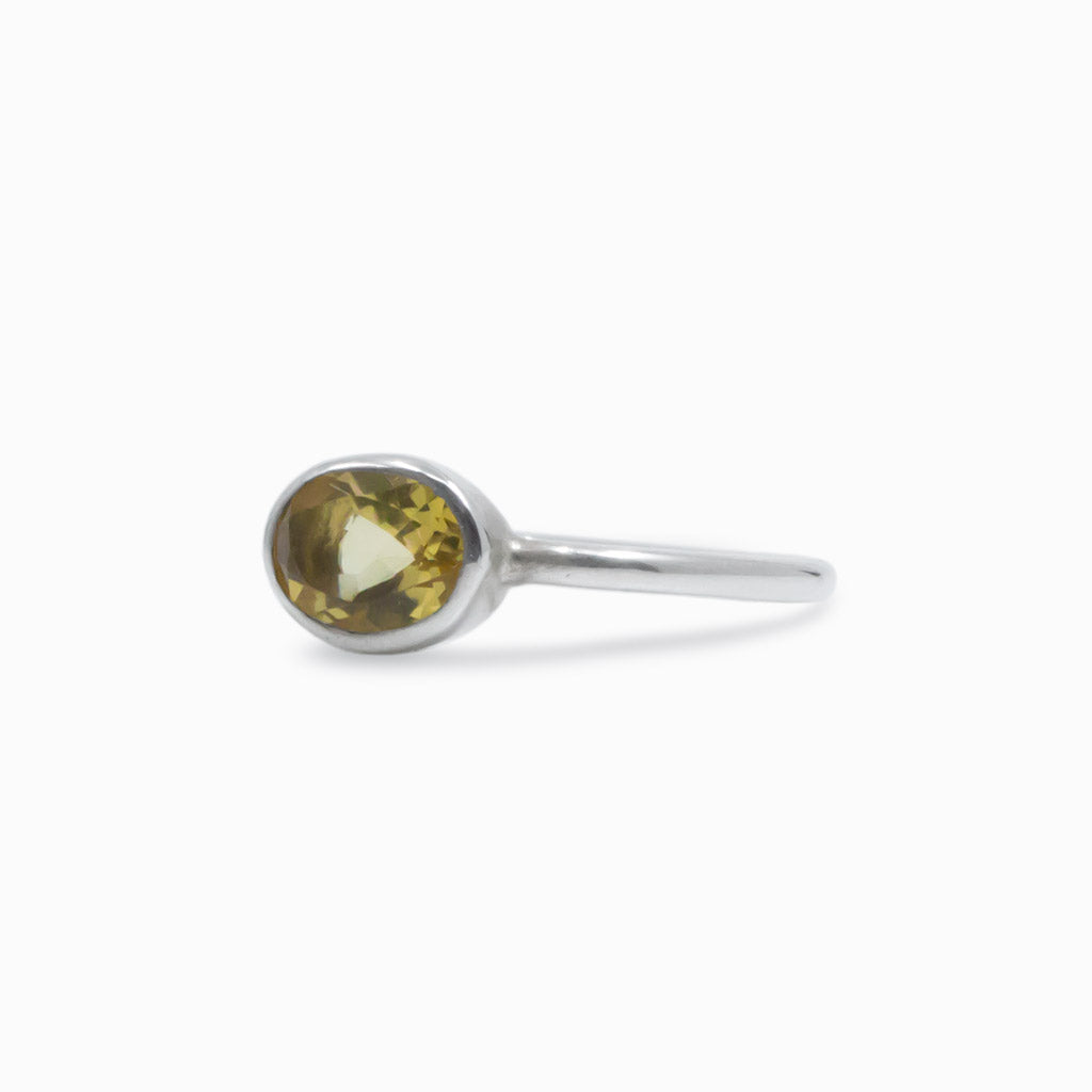 Faceted Oval Citrine ring