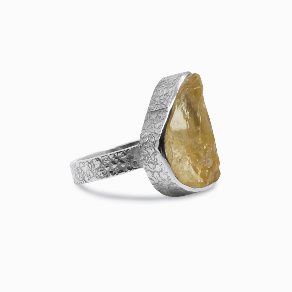 Raw Citrine ring