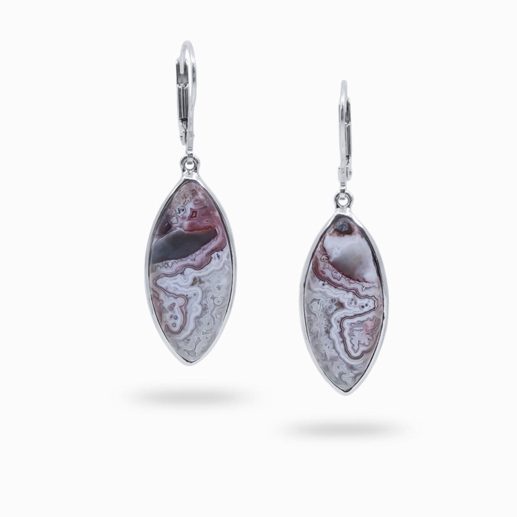 crazy lace agate earrings